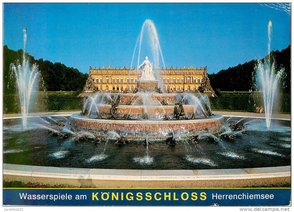 CPSM Fountains Of Royal Castle Herrenchiemsee   L1008 - Bad Herrenalb