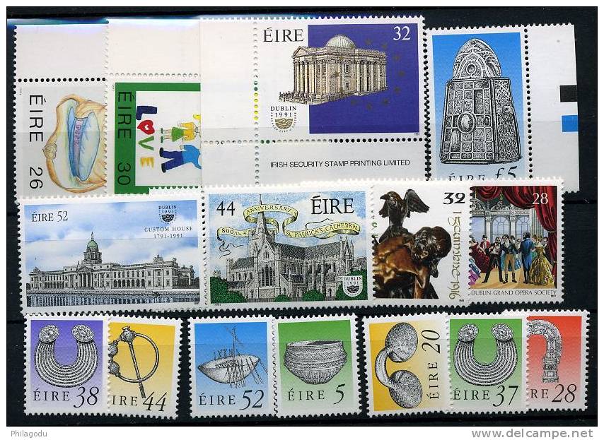 1991 ++  Dublin, Patrimoine Et Trésors, Entre 744 Et 776**, Cote 39,50 €, - Neufs