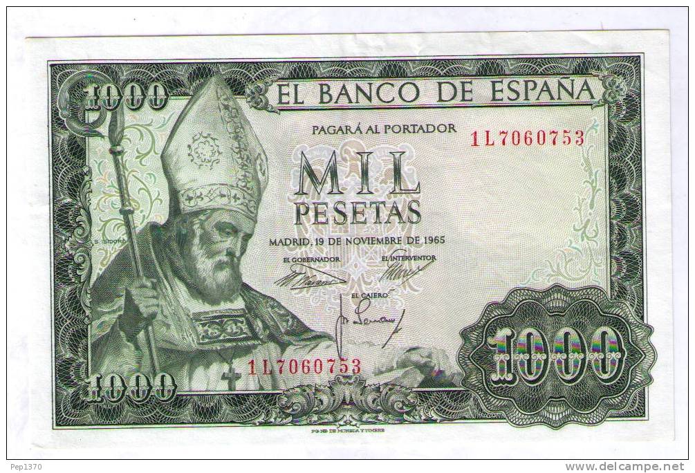 BILLETE DE 1000 PESETAS DE 1965 - USADO MUY BONITO - 1000 Pesetas
