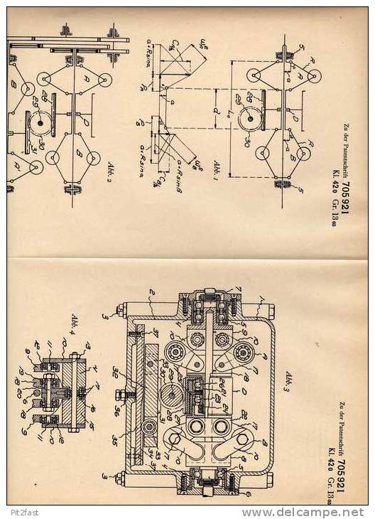 Original Patentschrift - O. Wellton In Rasmunda , Schweden , 1935 , Anzeiger Für Übersetzung An Maschinen !!! - Machines