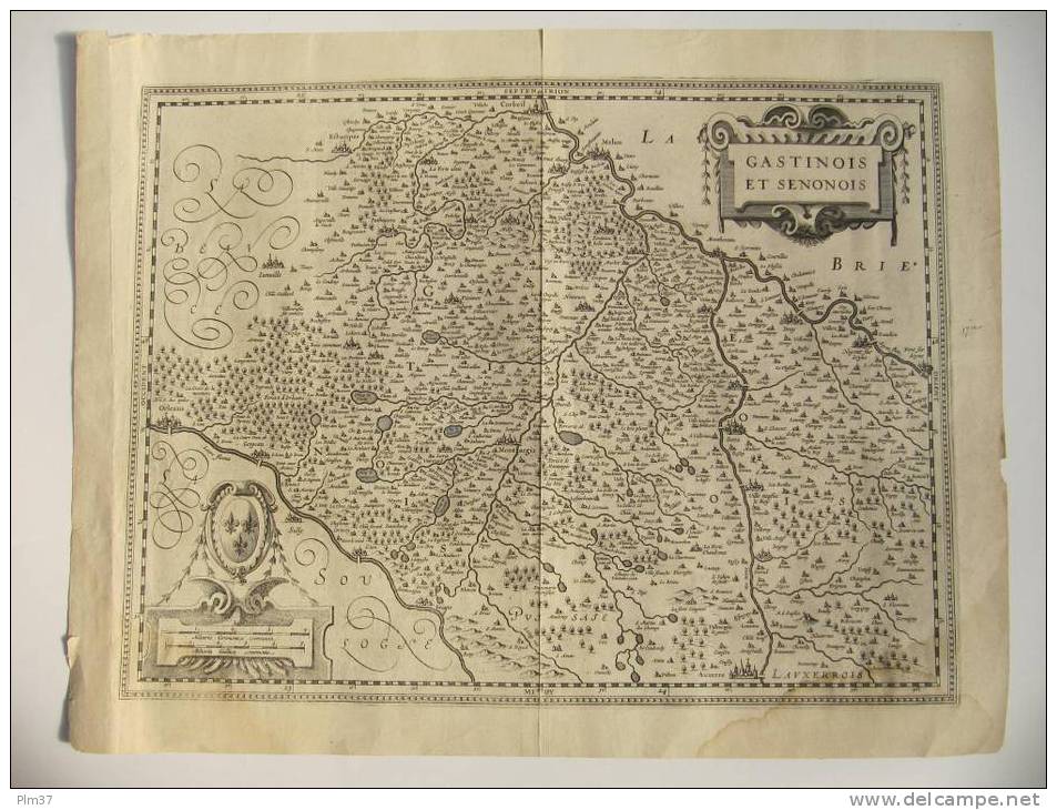 Carte Géographique 17° Siècle - Le Gatinois Et Senonois - Geographical Maps