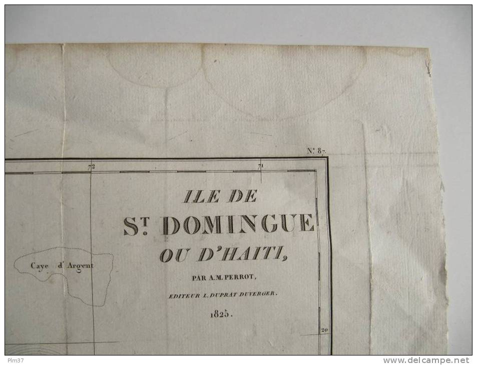 Carte Géographique - Ile De Saint Domingue Ou D'Haiti - A.M. Perrot 1825 - Geographical Maps