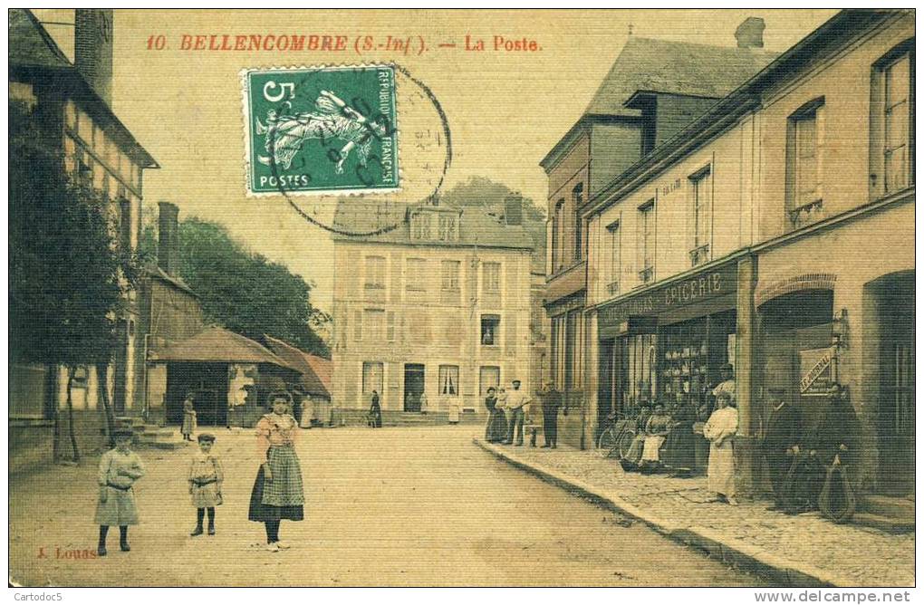 Bellencombre   La Poste  Cpa - Bellencombre