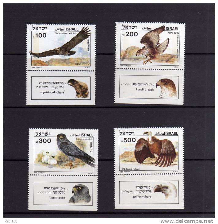 ISRAELE  1985 UCCELLI IN PALESTINA MNH  - ISRAEL BIRDS - Neufs (avec Tabs)