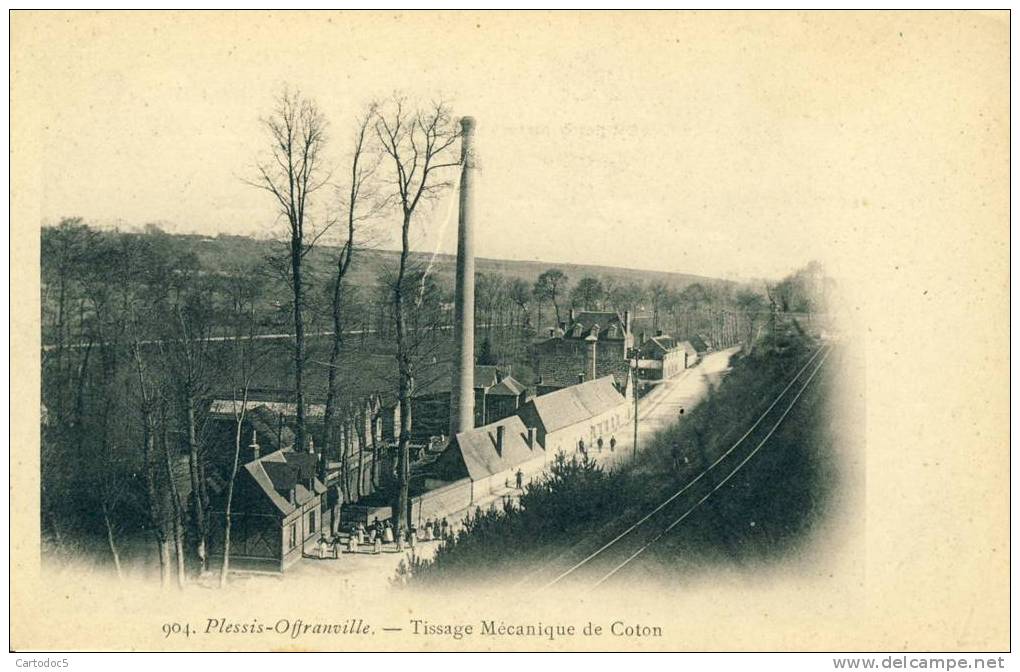 Plessis-Offranville  Tissage Mécanique De Coton  Cpa - Autres & Non Classés