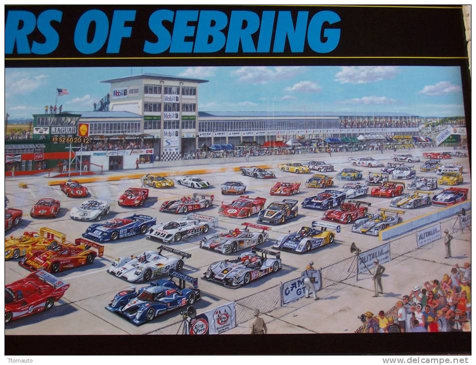 Commemorative Poster  -  Affiche  -  60th Sebring 12 Hours Sportscar Race - 2012 - All The Winners - Affiches