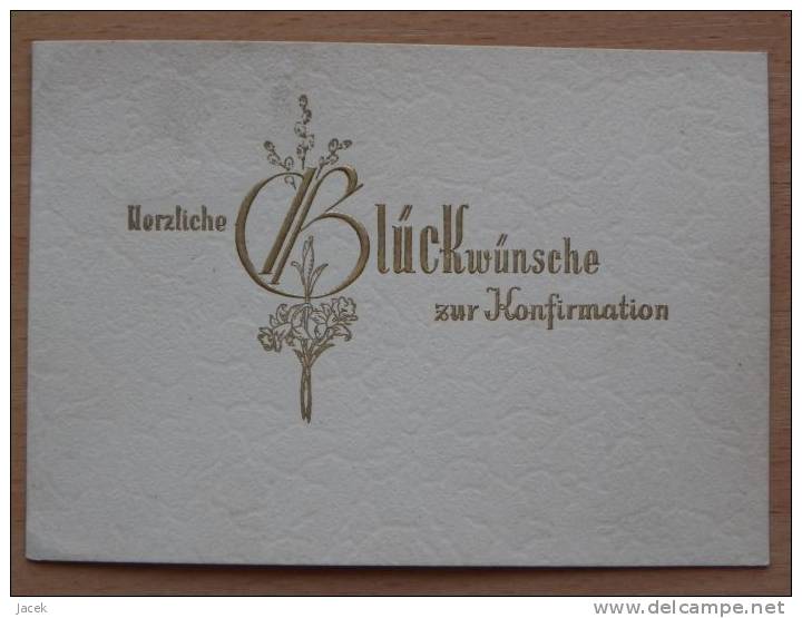 German Card /Konfirmation 1946 Year 2 Scan - Comuniones