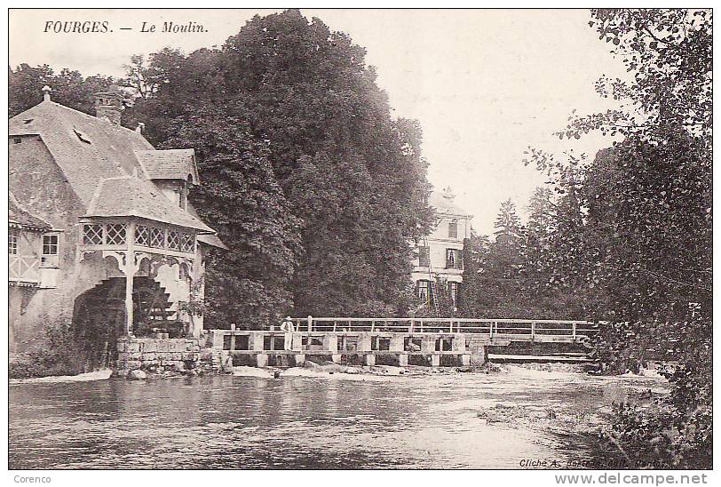 8790    FOURGES   LE MOULIN      Circulée 1904 - Fourges