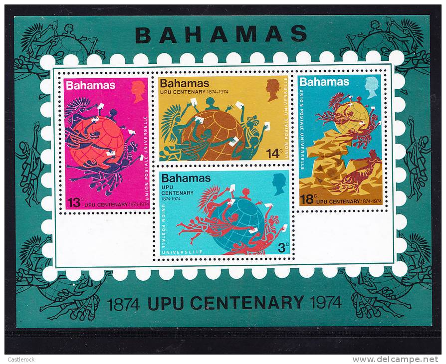 T)1974 BAHAMAS,CENTENARY OF UNIVERSAL POSTAL UNION,S/S,MNH.- - Bahamas (1973-...)