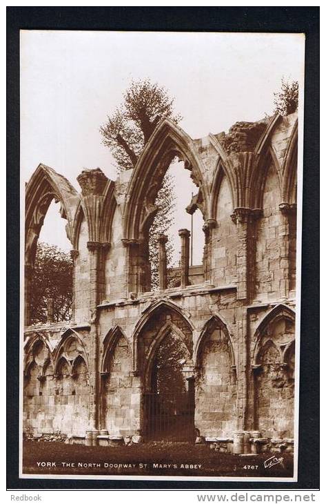 RB 850 - Walter Scott Real Photo Postcard - The North Doorway St Mary's Abbey - York