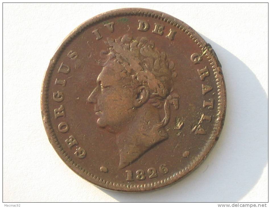 1 Penny 1826 Great Britain - Georgius IV Dei Gratia. - D. 1 Penny