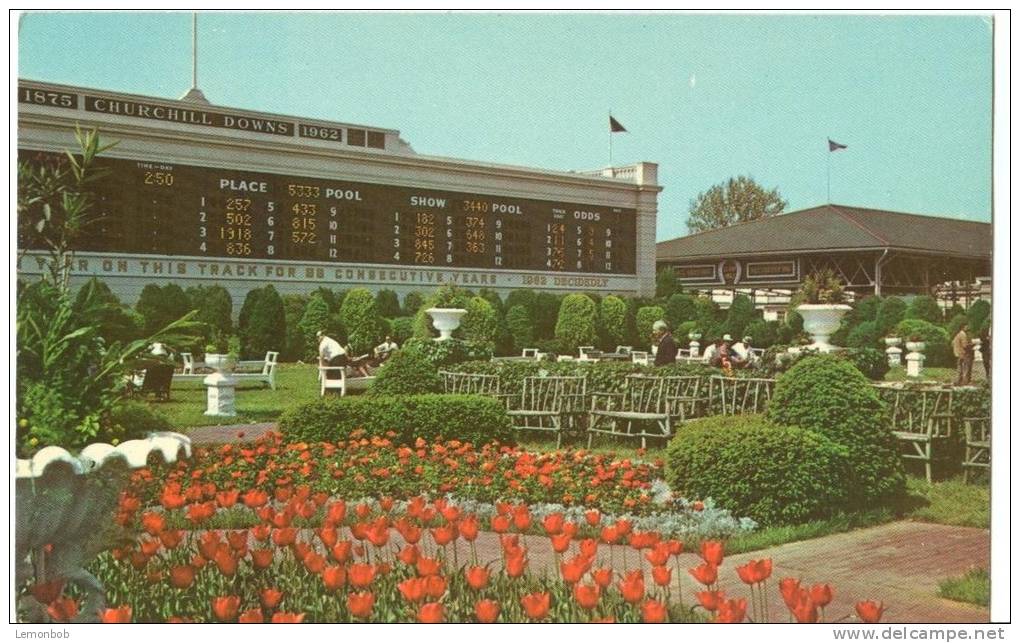 USA, Clubhouse Garden Scene Churchill Downs, Louisville, Kentucky, Unused Postcard [P8315] - Louisville