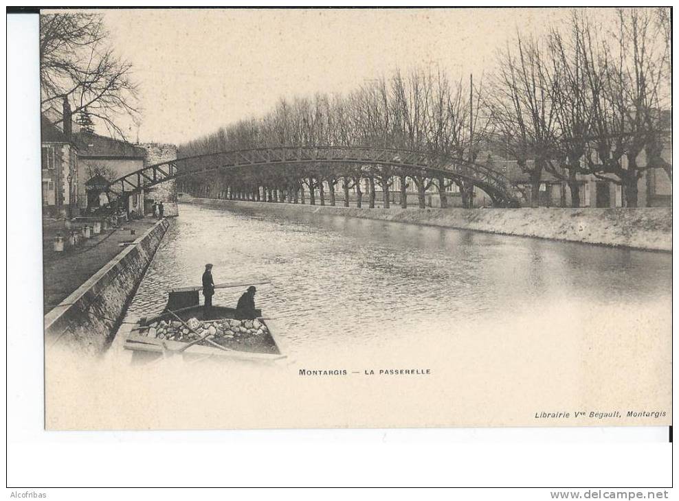 45 CPA Montargis Loiret La Passerelle Peche - Autres & Non Classés