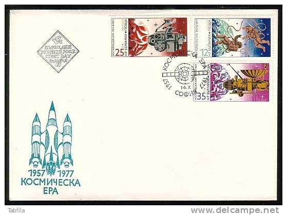 BULGARIA / BULGARIE - 1977 - Espace - FDC - Europe