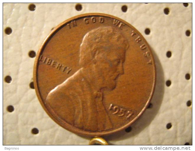 USA  1 Cent 1957 - 1909-1958: Lincoln, Wheat Ears Reverse