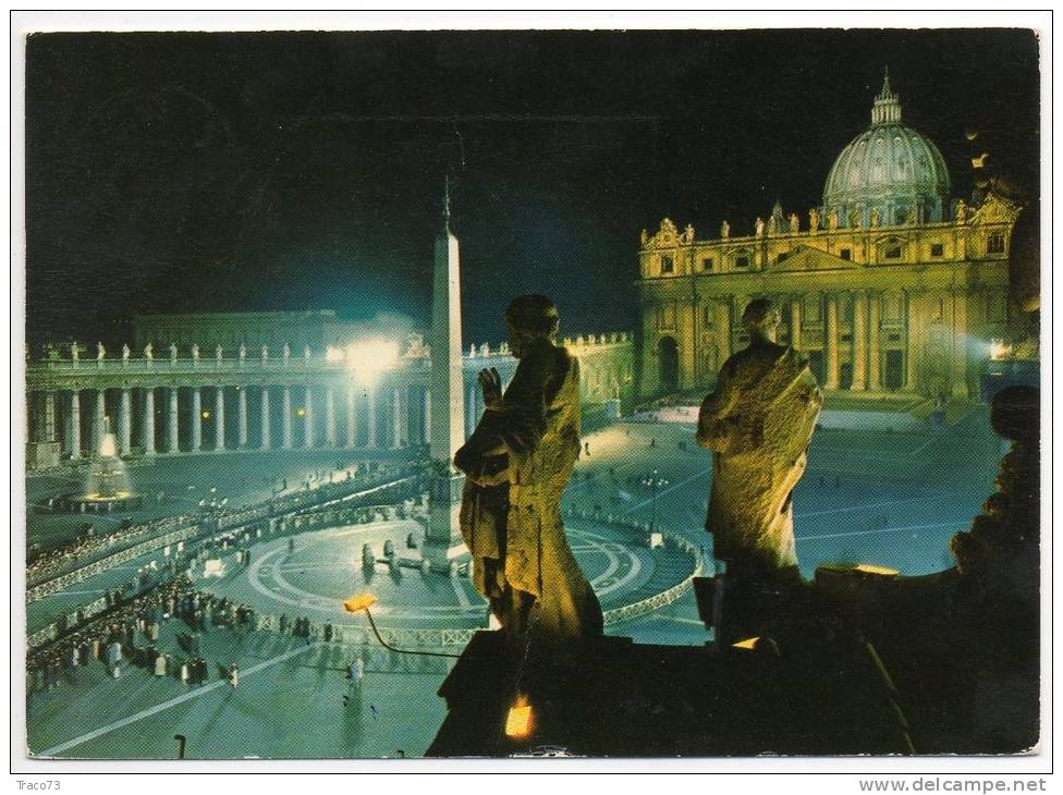 CITTA'  DEL VATICANO  /  TRAPANI - Cartolina 1966 - Lire 20 Isolato - Targhetta - Autres & Non Classés