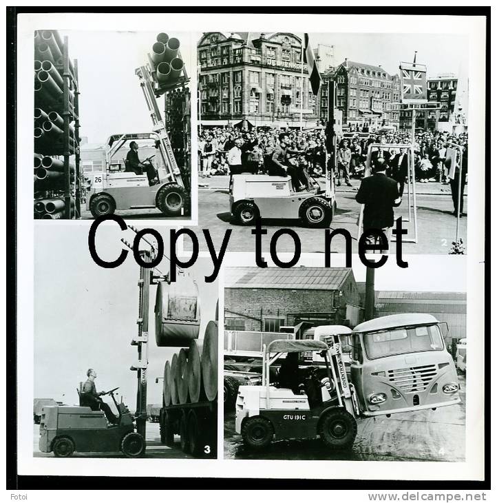 60s PRESS PHOTO DEMO COVENTRY CLIMAX TRUCK AMSTERDAM NETHERLANDS HOLLAND - Automobili