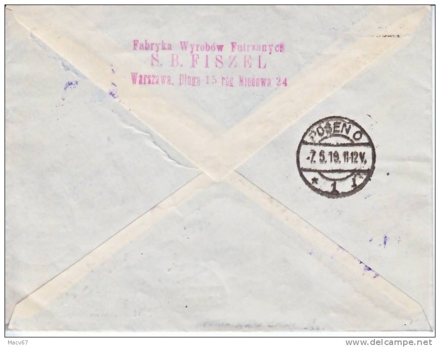 Poland  Postal  History Cover  White Cross  1st. Stamp Expo. 1919 - Covers & Documents