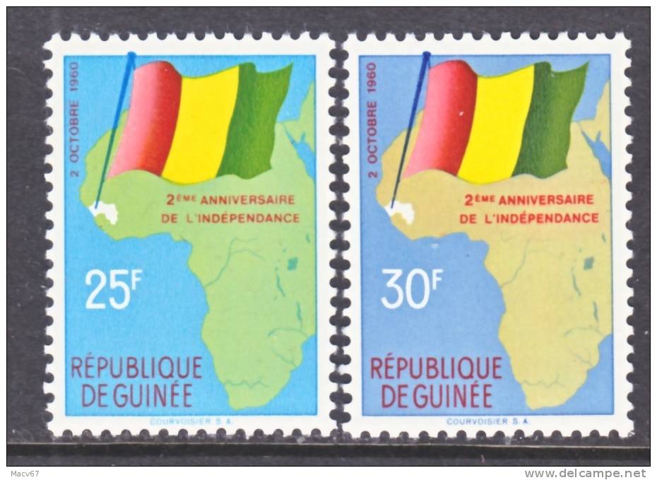 Rep. Of Guinee  203-4  **  MAP  FLAG - Guinea (1958-...)