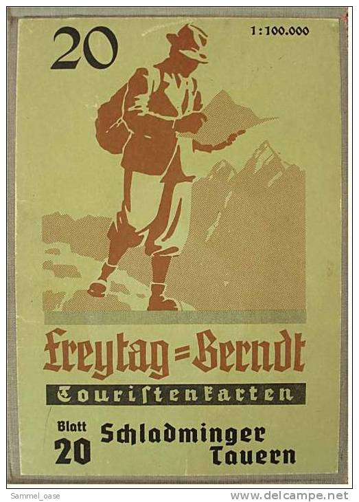 Ca.1935  Wanderkarte Touristenkarte  Schladminger Tauern - Blatt 20  ,  Freytag-Berndt - Mappemondes