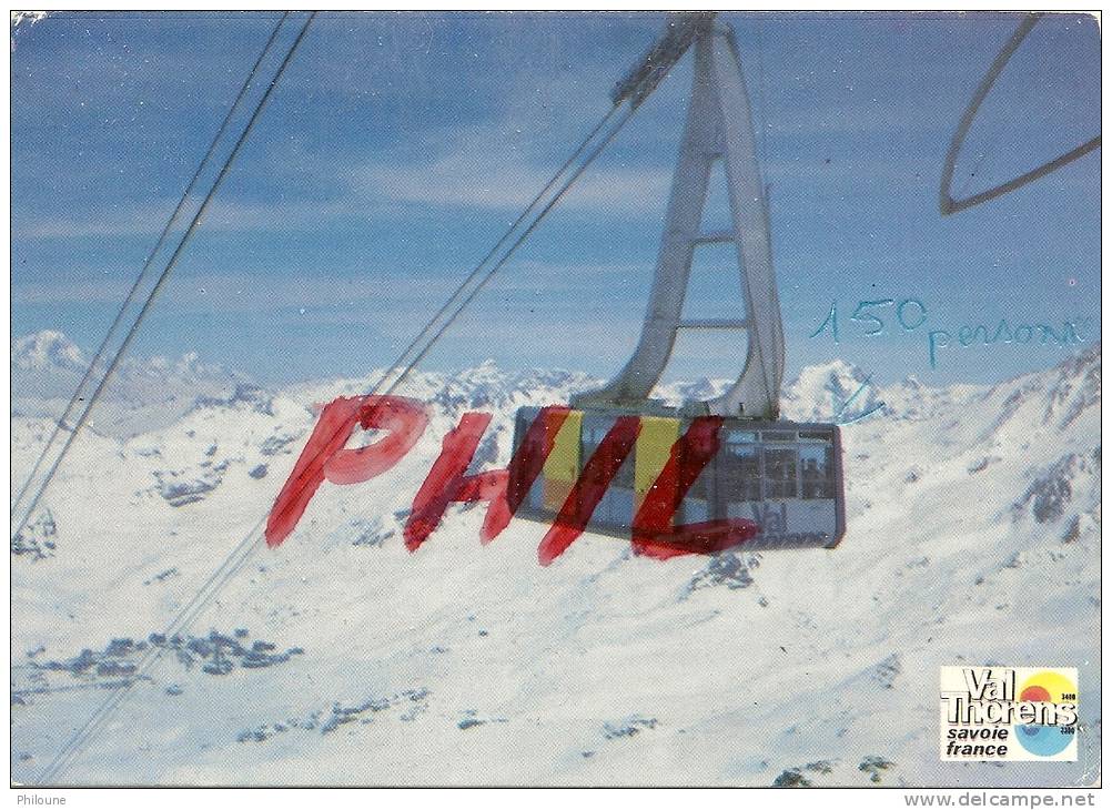 Val Thorens - Téléphérique Du Caron - A Gauche Le Mont Blanc, Ref 1203-398 - Val Thorens