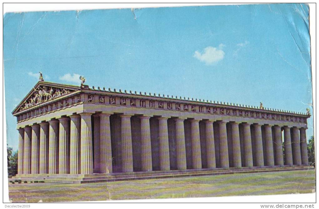 B63175 Nashville Tennessee The Parthenon Centennial Park Used Perfect Shape Back Scan At Request - Nashville