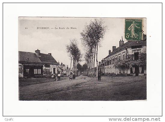 Carte 1915 ECOMMOY / LA ROUTE DU MANS - Ecommoy