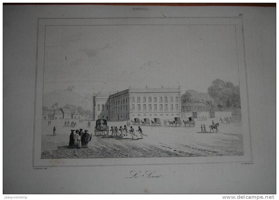 Brésil - Le Sénat - Gravure Originale - Tirage D´époque - 1837. - Prints & Engravings