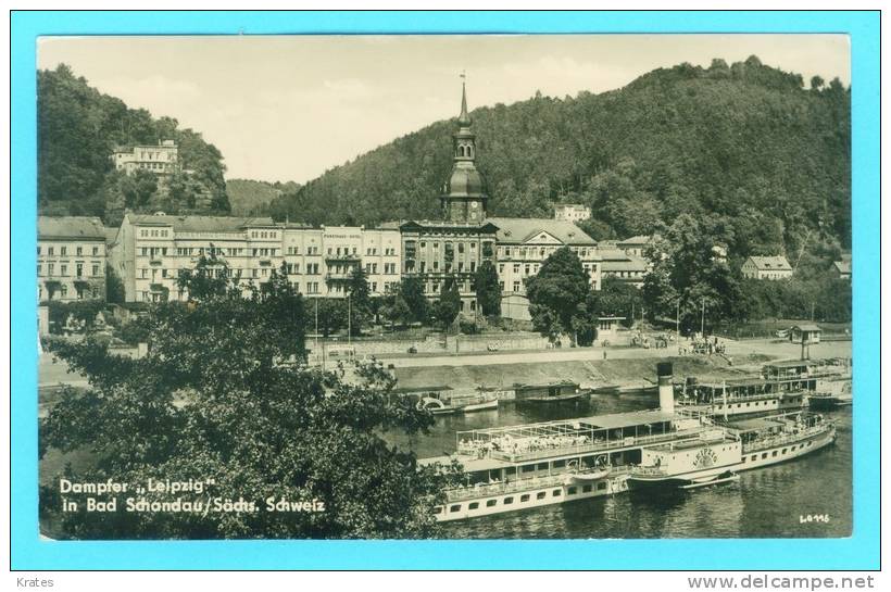 Postcard - Dampfer "Leipzig" In Bad Schondau   (5841) - Bad Schandau