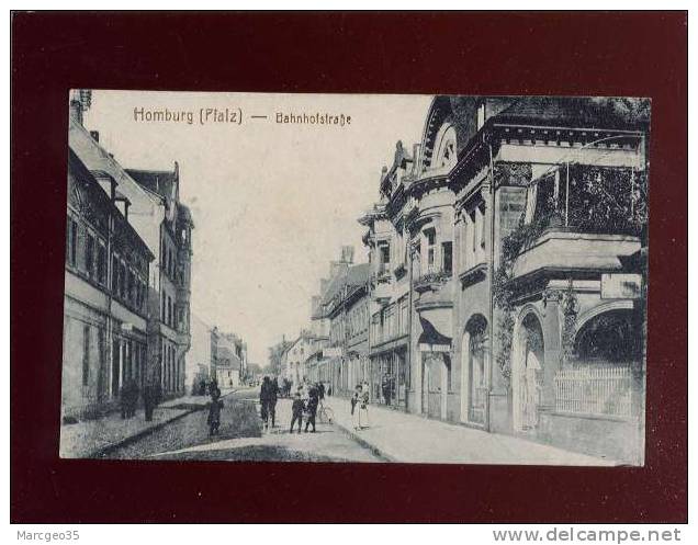 Homburg Plalz Bahnhofstrasse édit.helmann N° 41863 Animée - Bad Homburg
