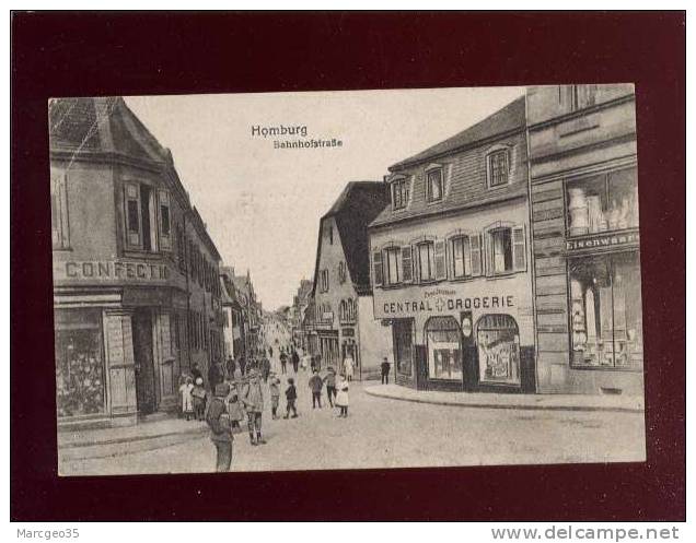 Homburg Bahnhofstrasse édit.becker N° 18 17391 Central Drogerie , Confectic , Animée - Bad Homburg