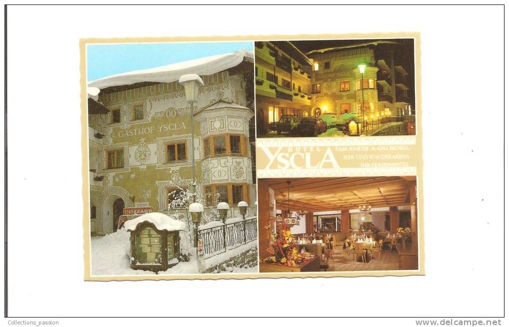 CP, Autriche, Tyrol, Ischgl, Hôtel Yscla, 3 Vues, Vierge - Hotel's & Restaurants