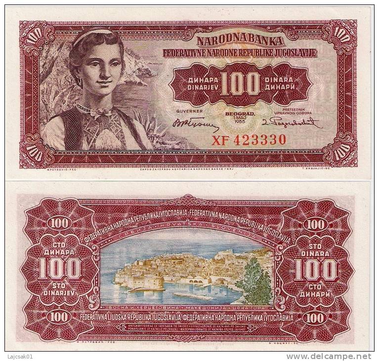 Yugoslavia 100 Dinara 1955.   UNC P-69 - Yougoslavie