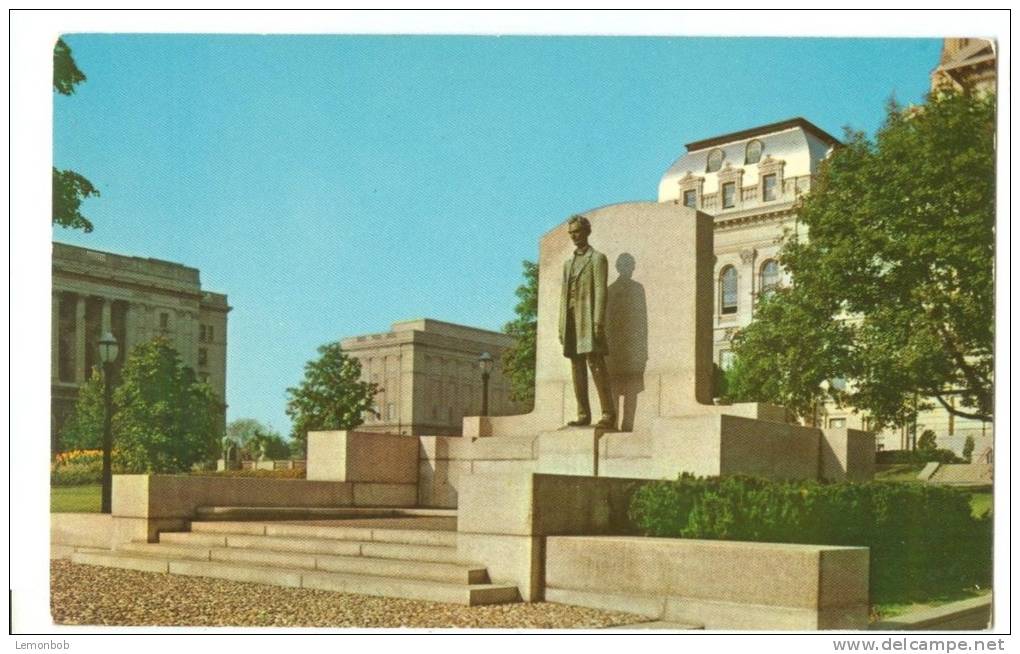 USA, Abraham Lincoln Statue, Springfield Illinois, Unused Postcard [P8366] - Springfield – Illinois