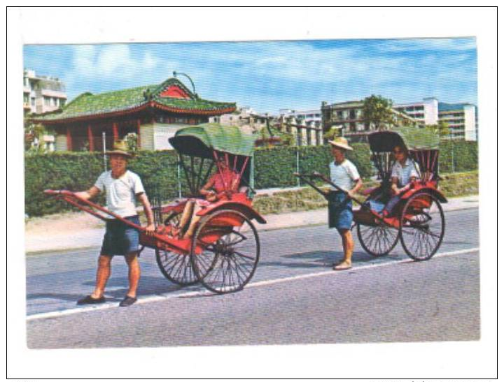 Pleasure Rides On Rickshaw, A Jet Age Relic In Hong Kong, China, 50-70s - China (Hongkong)