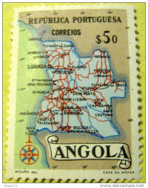 Angola 1955 Map Of Angola 50c - MNH - Angola