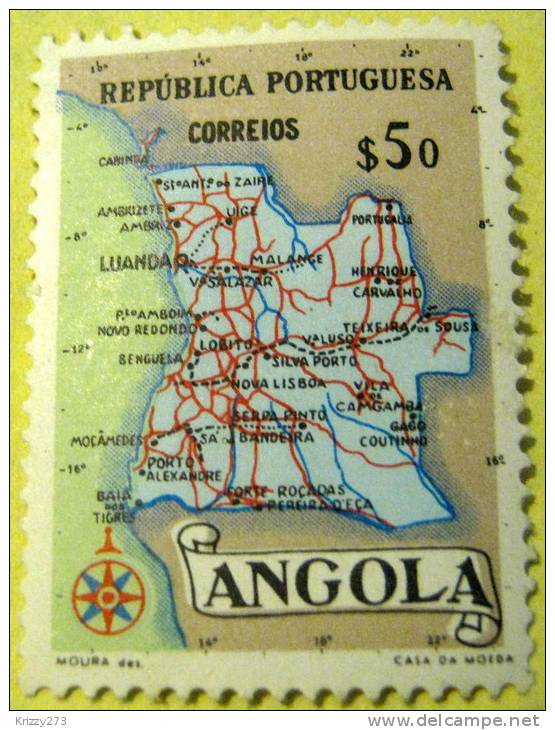 Angola 1955 Map Of Angola 50c - MNH - Angola