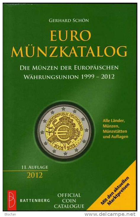 EURO-Münz Katalog 2012 Der EU-Länder Neu 15€ Numisbriefe A SF SM Monaco F V IR I Esti P B Lux NL D Malta Zypern GR SLO E - Ireland