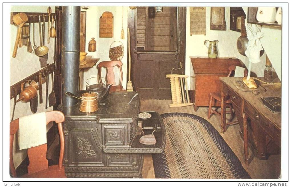 USA, Kitchen, Abraham Lincoln's Home, Springfield, Illinois, Unused Postcard [P8369] - Springfield – Illinois