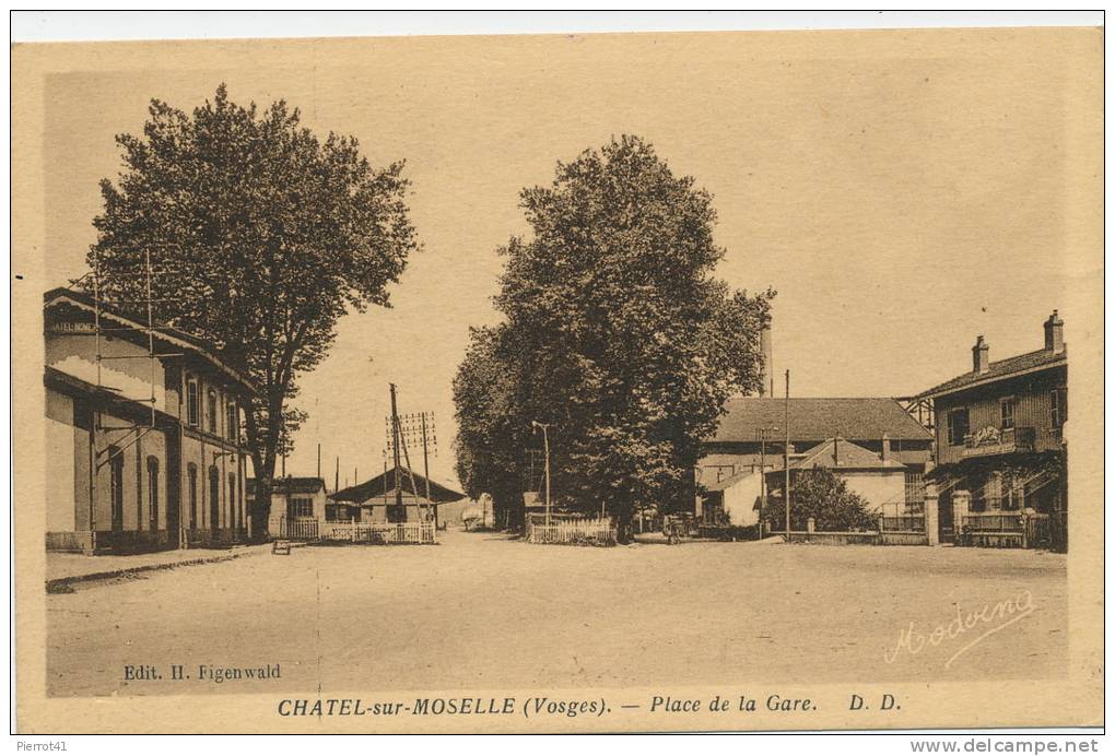 CHATEL SUR MOSELLE - Place De La Gare - Chatel Sur Moselle