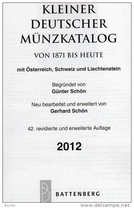 Kleiner Deutschland Münz Katalog 2012 Neu 15€ Für Numismatik Mit Österreich Schweiz Und Lichtenstein Old And New Germany - Andere & Zonder Classificatie