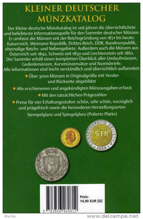 Kleiner Deutschland Münz Katalog 2012 Neu 15€ Für Numismatik Mit Österreich Schweiz Und Lichtenstein Old And New Germany - Andere & Zonder Classificatie