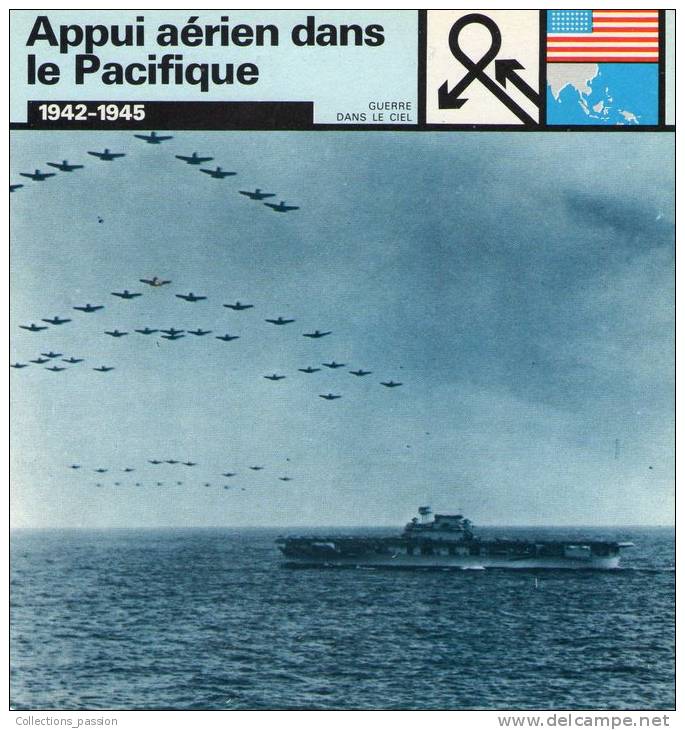 Image , Fiche Illustrée , L´USS Enterprise Et Ses Appareils D´appui Tactique , En 1940 - Avions