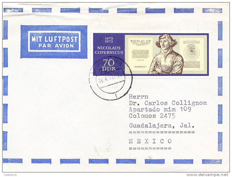 T)1973,GERMANY,NICOLAUS COPERNICUS,ASTRONOMER,CIRC.COVER TO MEXICO - Lettres & Documents