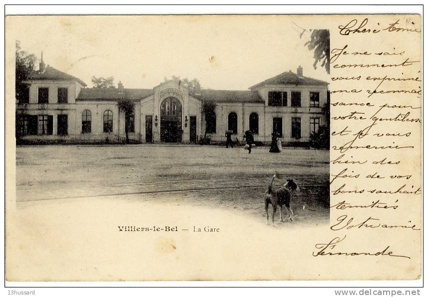 Carte Postale Ancienne Villiers Le Bel - La Gare - Chemin De Fer - Villiers Le Bel