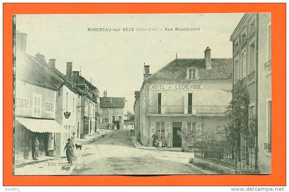 Dpt  21  Mirebeau Sur Beze   "  Rue Montdolivet   " Hotel De L'ecrevisse - Mirebeau