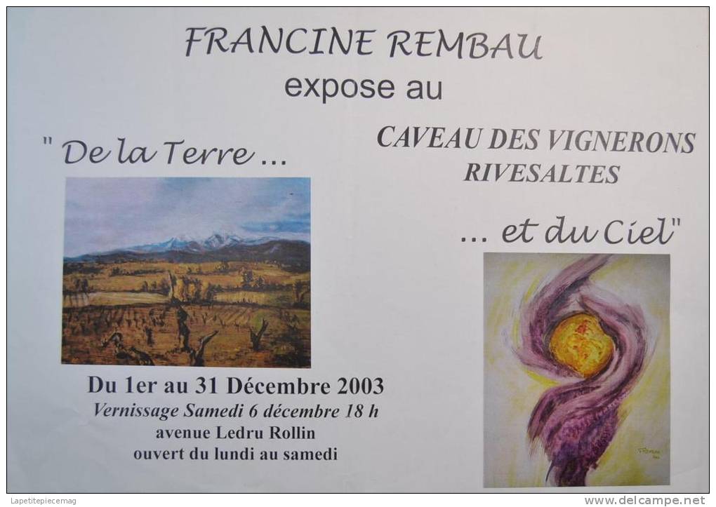 Aquarelle Signée Francine REMBAU (MATHIEU) - Aquarelles