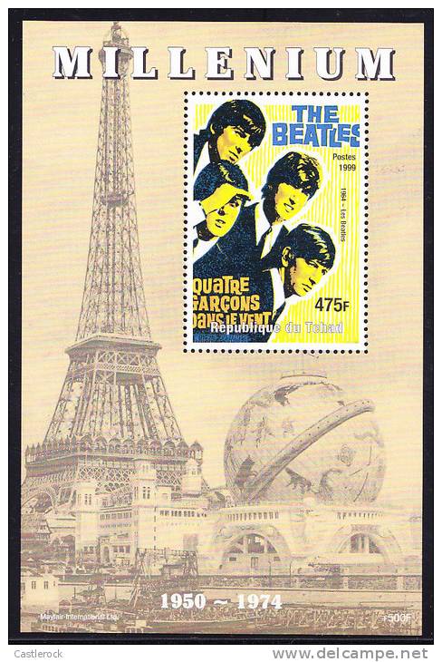 T)1996,CHAD,THE BEATLES,S/S,MNH.- - Cantantes