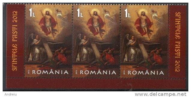 2012 Romania, Roumanie ,Rumania - SEMANA SANTA EASTER PASQUA OSTERN PAQUES, MNH - Easter