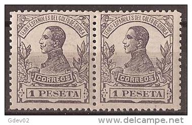 GUI95-LB282TEUESCOLGUI.Guinee.GUINEA ESPAÑOLA.Rey Alfonso Xlll.1913. (Ed 95**par) Sin Charnela.MUY BONITO - Guinea Española